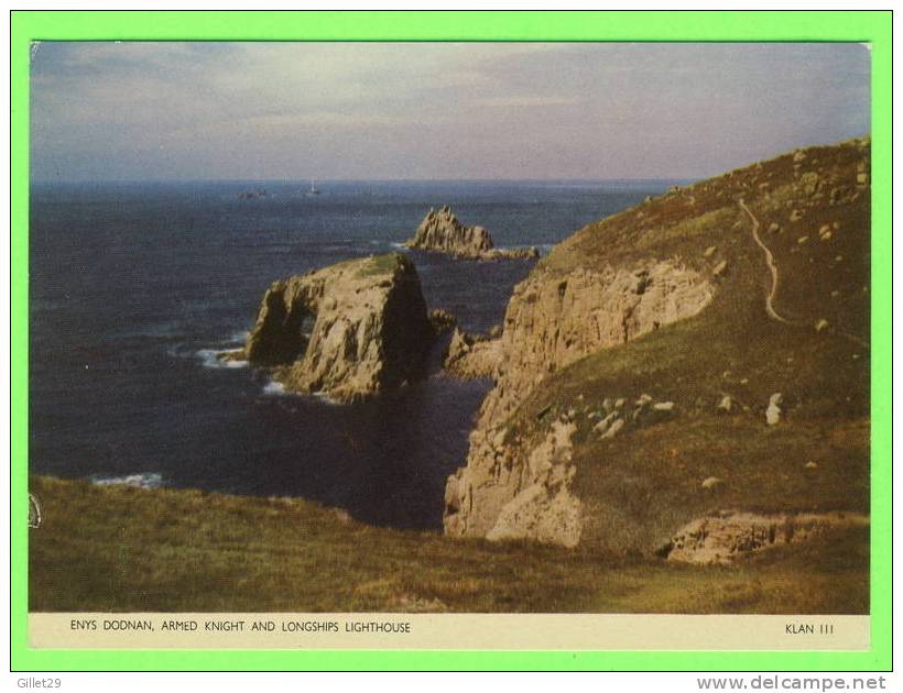 ENYS DODNAN, CORNWALL - ARMED KNIGHT AND LONGSHIPS LIGHTHOUSE - KLAN - - Land's End
