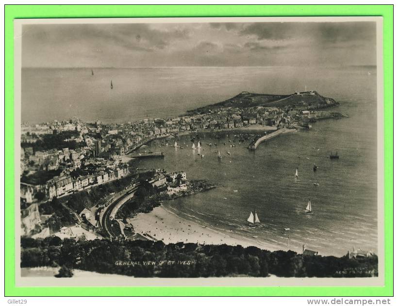 ST IVES, CORNWALL - GENERAL VIEW - ANIMATED WITH SHIPS - HARVEY BARTON & SON LTD - - St.Ives