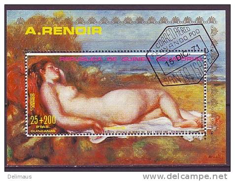 Guinea Ecuatorial Bloch 55 Gestempelt Renoir - Nudes