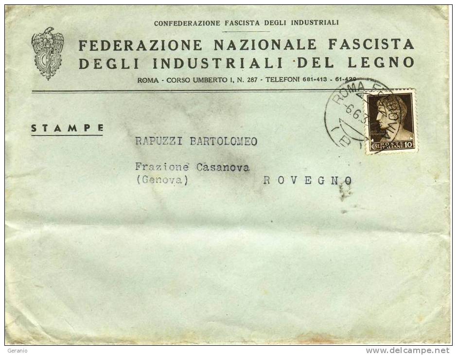 FEDERAZIONE FASCISTA INDUSTRIALI - Interi Postali