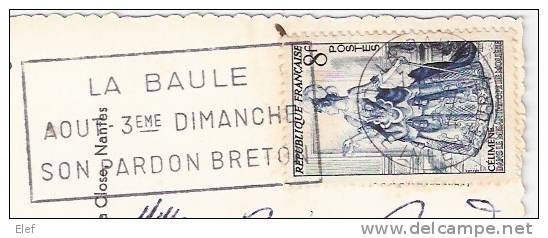 LA BAULE (Loire-Inférieure) : Le Casino ; 1954 + Flamme " Aout 3e Dimanche , Son Pardon Breton " Au Verso ;  B/TB - Casinos