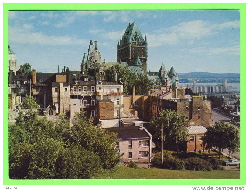 QUÉBEC - CHÂTEAU FRONTENAC VU DE LA CITADELLE - CARTE TIMBRÉE 8 SOUS - - Québec - Château Frontenac