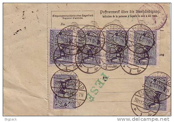 DR PK Mif Minr.149,174,6x 176 Elberfeld 30.11.21 Gel. In Schweiz Mit R-Stempel - Briefe U. Dokumente