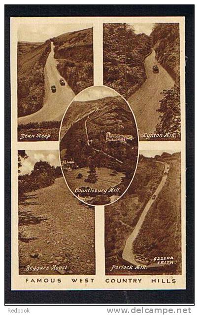 Postcard Devon Somerset - Famous West Country Hills Lynton Porlock Dean Countisbury Beggars Roost - Ref 200 - Lynmouth & Lynton