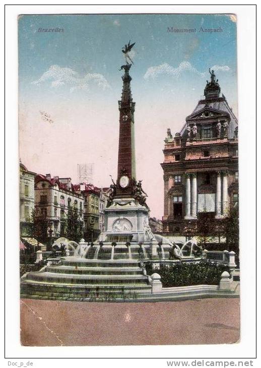 Belgium - Bruxelles - Brüssel - Monument Anspach - Bauwerke, Gebäude