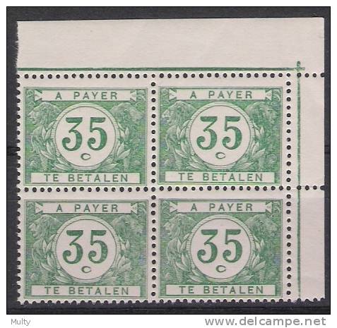 Belgie OCB TX36 (**) In Blok Van 4. - Stamps
