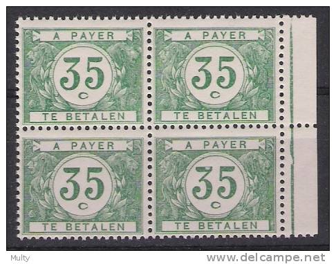 Belgie OCB TX36 (**) In Blok Van 4. - Stamps