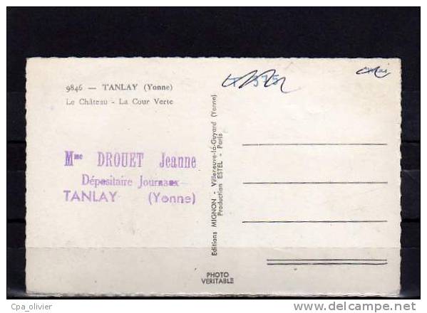 89 TANLAY Chateau, Cour Verte, Ed Mignon 9846, CPSM 9x14, 195? - Tanlay