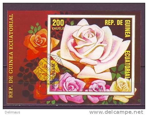 Guinea Ecuatorial Block 316 Gestempelt Rosen Memoriam - Roses