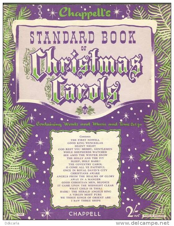 Muziekboek - Standard Book Of Christmas Carols - Musique Folklorique