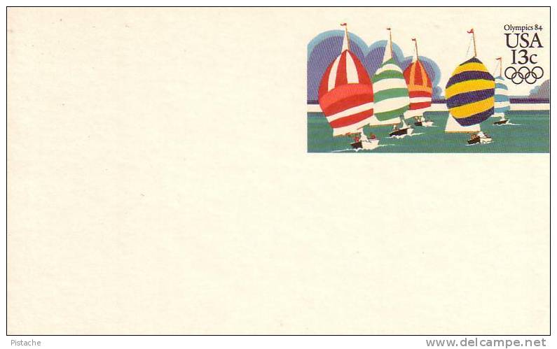 US Postcard Carte Postale - Olympics 84 Los Angeles Sailboats Voiliers - Neuve Unused - Summer 1984: Los Angeles