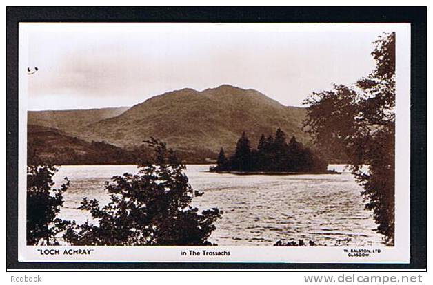 Real Photo Postcard Loch Achray In The Trossachs Stirling Scotland - Ref 202 - Stirlingshire