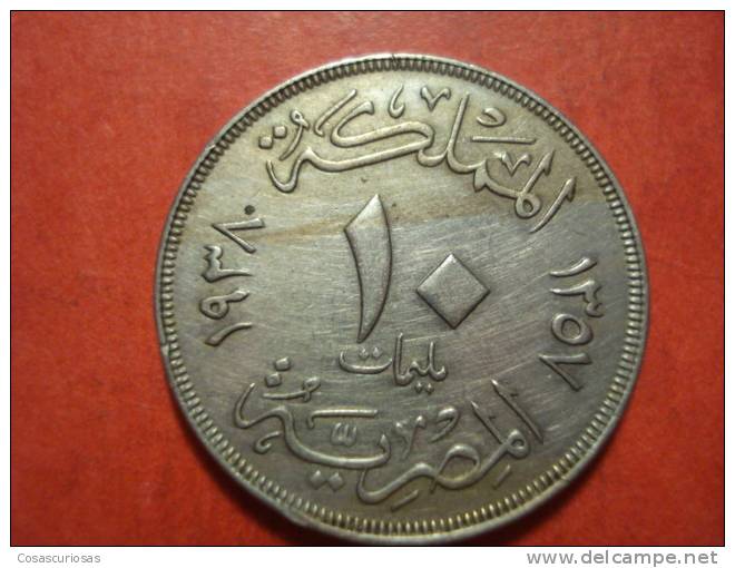 1450    EGYPT EGYPTE EGIPTO 10 MILLIEME      AÑO / YEAR  1938  XF - Egypte