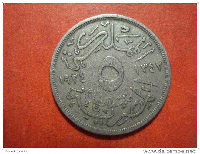 1458   EGYPT EGYPTE EGIPTO   5  MILLIEME      AÑO / YEAR  1924 FINE+ - Egypte