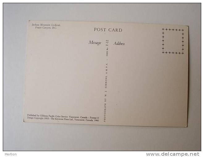 Jackass Mountain Lookout -Fraser Canyon  B.C.   1960  VF    D32543 - Other & Unclassified