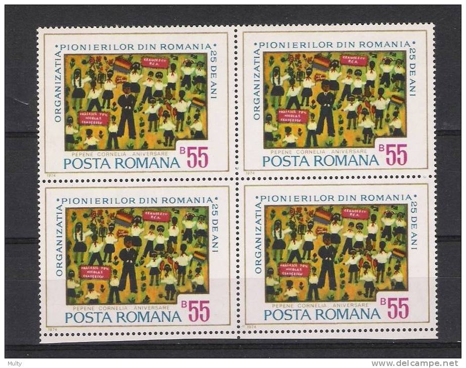 Roemenie Y/T 2835 (**) In Blok Van 4. - Unused Stamps