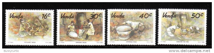South Africa Venda 1988 Watercolors By Kenneth Thabo MNH - Venda