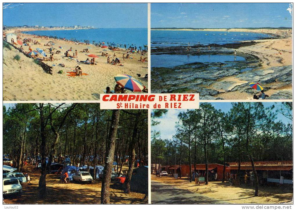 85 - SAINT HILAIRE DE RIEZ - Le Camping Et La Plage De Riez - Saint Hilaire De Riez