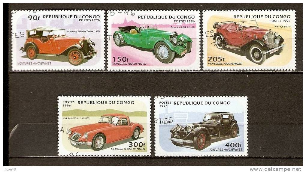 Congo 1996 "Sport Cars"  (o) - Oblitérés