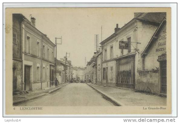 G 22 / CPA    LENCLOITRE  (86)  LA GRANDE RUE - Lencloitre