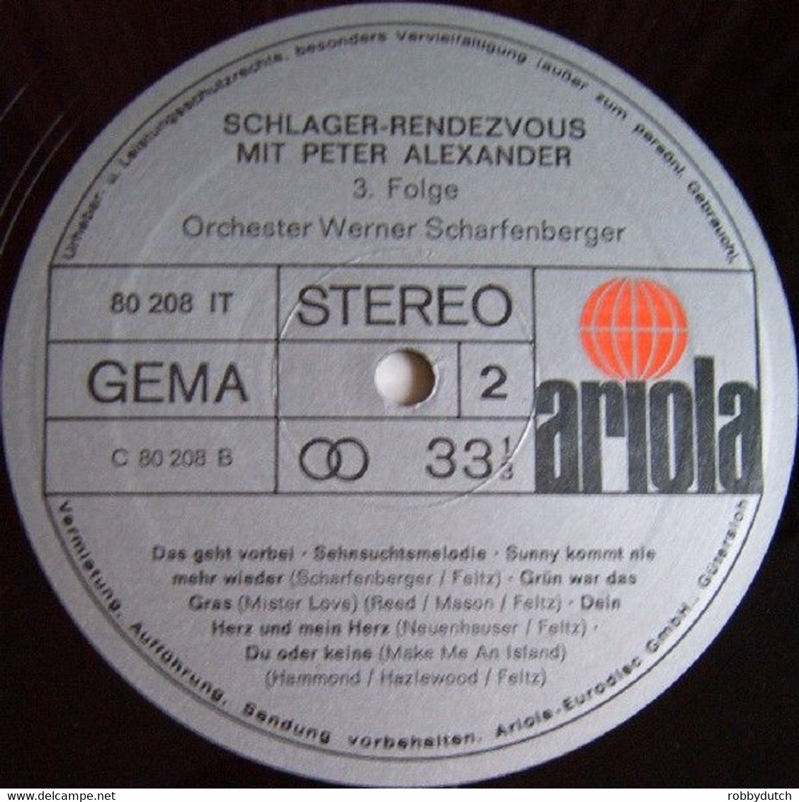 * LP * SCHLAGER-RENDEZVOUS Mit PETER ALEXANDER 3.Folge (Germany 1970) - Sonstige - Deutsche Musik