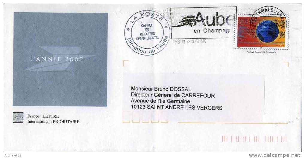 Année 2003 - PAP - La Poste - Nouvel An