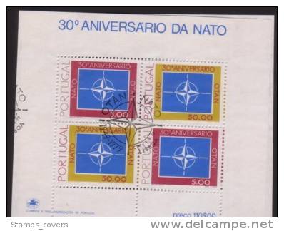 PORTUGAL USED BL 26 €6.50 NATO - OTAN