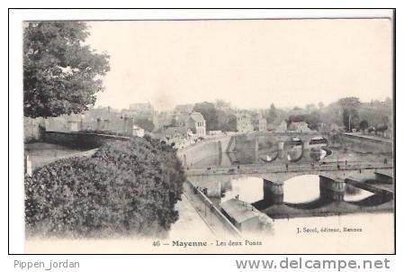 53 MAYENNE * Les Deux Ponts  * Belle CPA - Mayenne