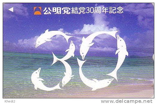 Télécarte Japon / 110-161748 - ANIMAL - DAUPHIN - DOLPHIN Japan Phonecard - DELPHIN - TC 22 - Delfines