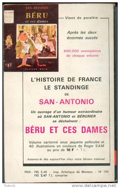 SAN-ANTONIO  N° 194  " SAN-ANTONIO MET LE PAQUET  "  FLEUVE-NOIR  DE 1967 - San Antonio