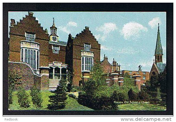Early Postcard Harrow Old School & Chapel Middlesex - Ref 206 - Middlesex