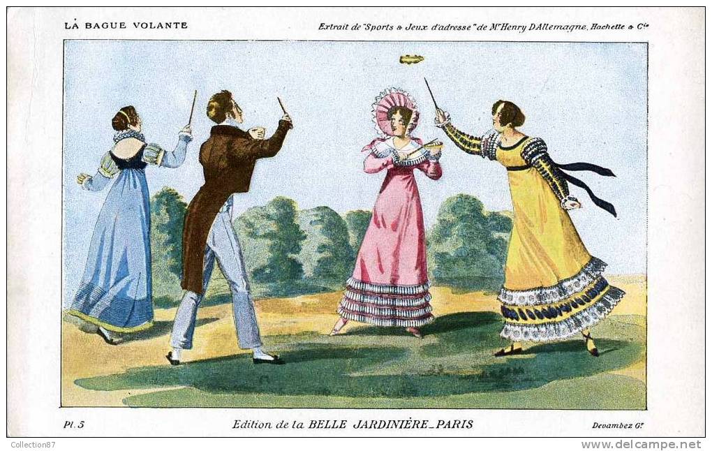 CARTE PUBLICITAIRE - BELLE JARDINIERE à PARIS - SPORT Et JEUX  De LA BAGUE - CERCEAU - VOIR DOS PUBLICITE & REGLE Du JEU - Other & Unclassified