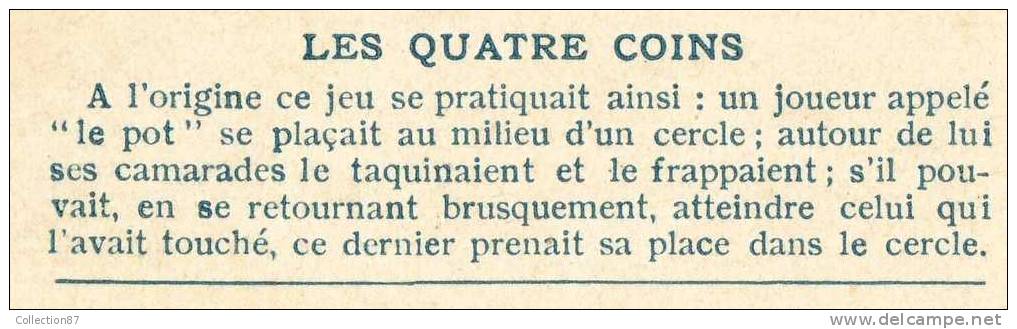 CARTE PUBLICITAIRE - BELLE JARDINIERE à PARIS - SPORT Et JEUX  Des 4 COINS - LE POT - VOIR DOS PUBLICITE & REGLE Du JEU - Otros & Sin Clasificación