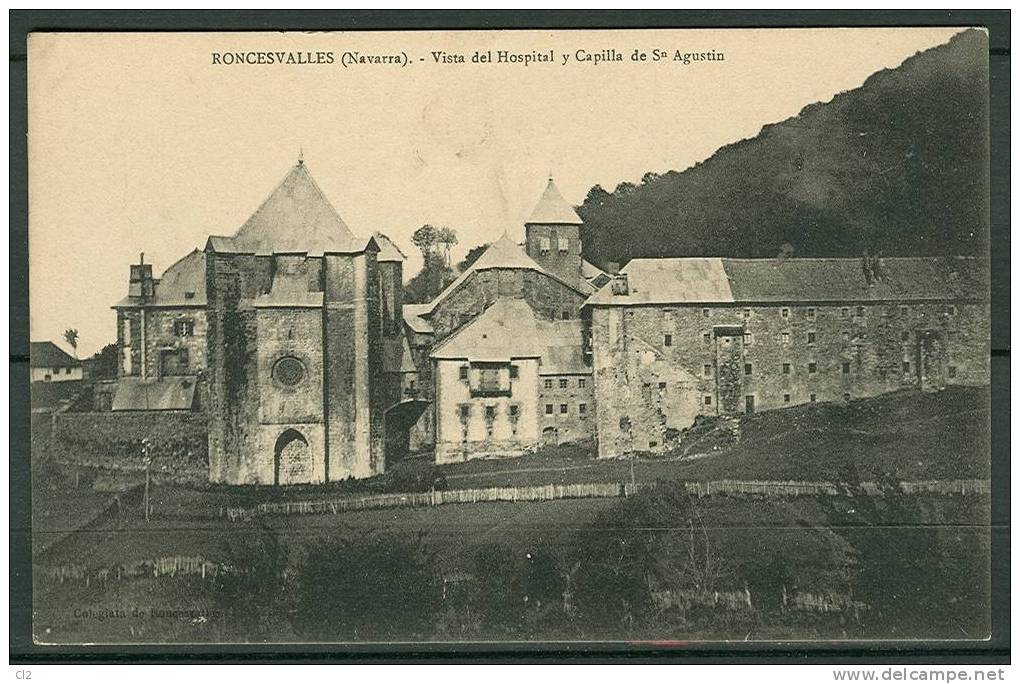 RONCESVALLES - Vista Del Hospital Y Capilla De Sn Agustin (carte Non Circulée) - Navarra (Pamplona)