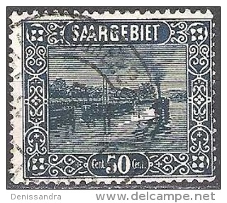 Saargebiet 1922 Michel 92 0 Cote (2011) 0.80 Euro Saarbrücken Port Cachet Rond - Oblitérés