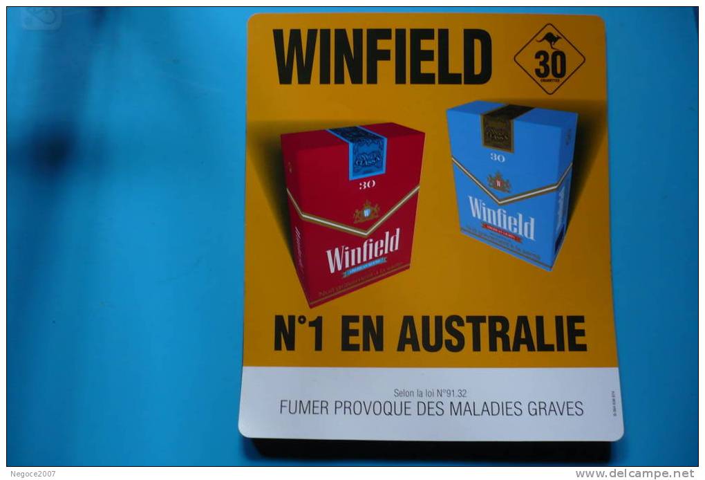 Tapis "passe-monnaie" Neuf  Collector !!!!!!!!!!!!  Pub Cigarettes Winfield - Autres & Non Classés