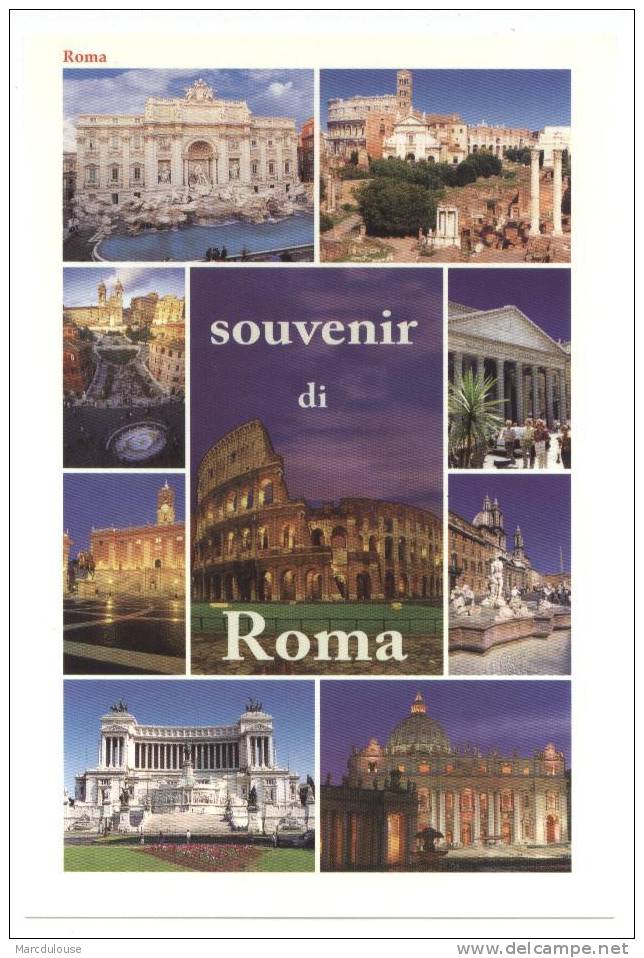 Roma. 9 Viste. Colosseo. San Pietro. Piazza Del Campidoglio. Piazza Navona. Altare Della Patria. Piazza Di Spagna. - Altare Della Patria