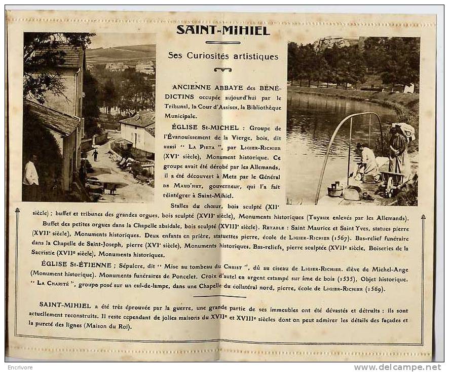 Guide Touristique SAINT MIHIEL En Meuse Ligier Richier Sepulcre Promenades Renseignements -ed Syndicat D´initiative - Lorraine - Vosges