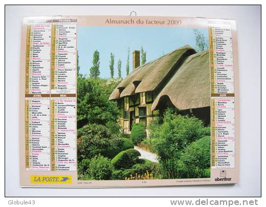 ALMANACH DU FACTEUR LA POSTE 2000 - Andere & Zonder Classificatie