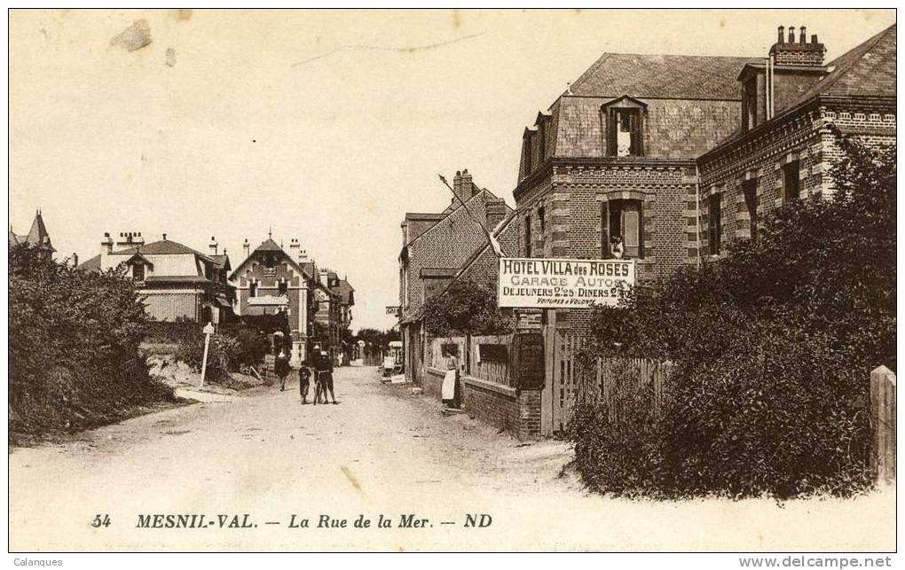 CPA Mesnil-Val - La Rue De La Mer - Mesnil-Val