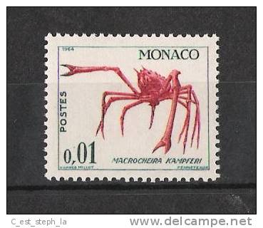 MONACO 1960-65 Crabe (**) N°537A - Crustacés