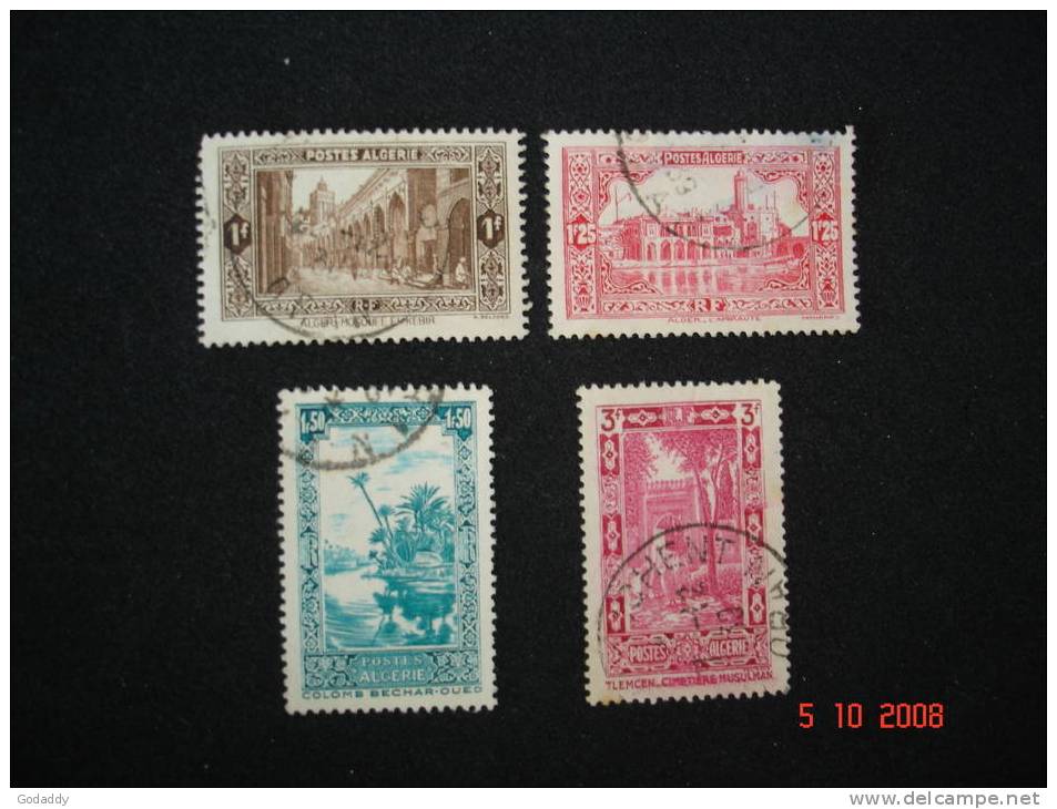 Algeria 1936   4 Values   1f, 1f 25c, 1f 50c, 3f. Used - Oblitérés
