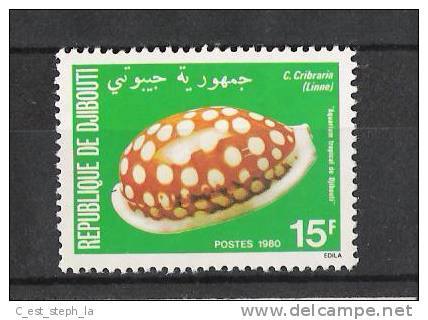 DJIBOUTI 1980 Coquillage (**) N°521 - Coneshells