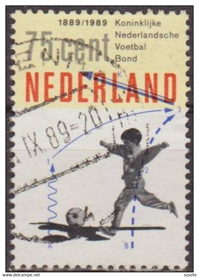 Holanda 1989 Scott 749 Sello º Asociación Holandesa De Futbol Niño Con Pelota Michel 1369 Yvert 1339 Nederland Stamps - Gebruikt