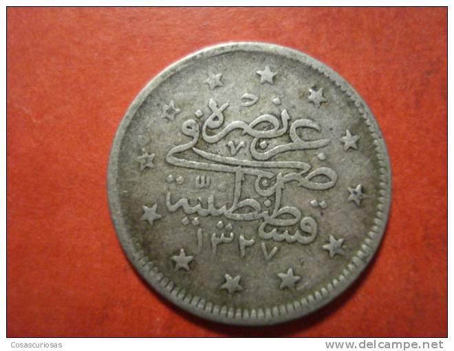 1498 TURQUEY TURKEY TURQUIA    2 PIASTRAS SILVER COIN PLATA      AÑO / YEAR  1327-2   EGIRA  VF - Turkey