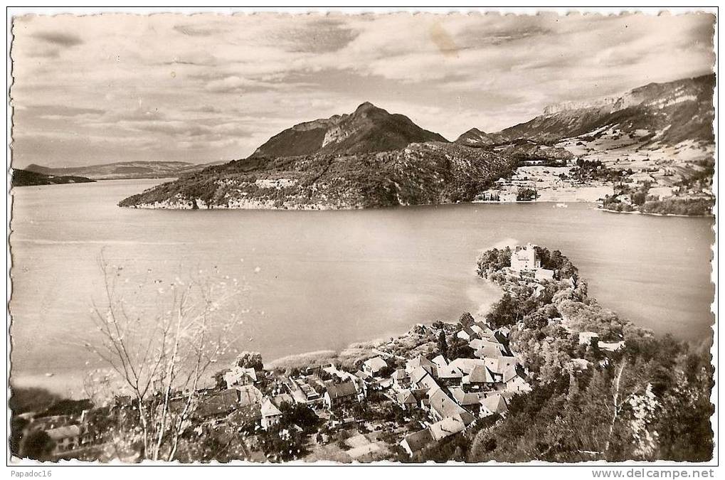 74 - Lac D'Annecy - Le Château De Duingt ; En Face Talloires Et Le Parmelan - CPSM Coll. Du Chasseur D'Images N° 710 - Duingt