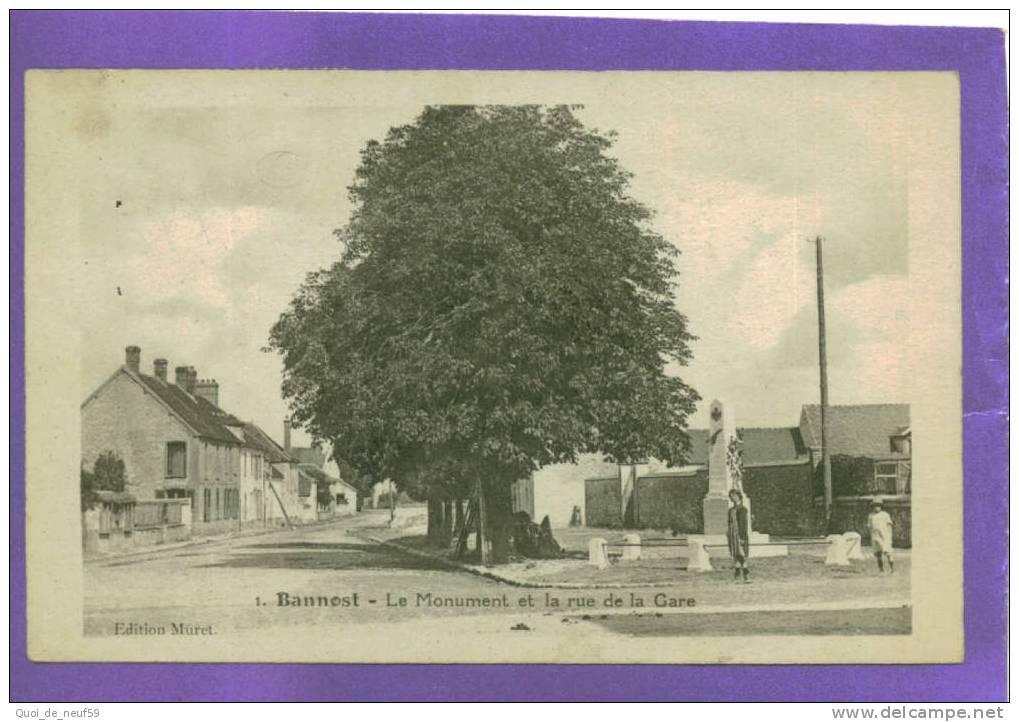 J 7701 NANGIS TOP RARE BANNOST  LE MONUMENT AUX MORTS  RUE DE LA GARE ANIMEE Voir Verso - Nangis