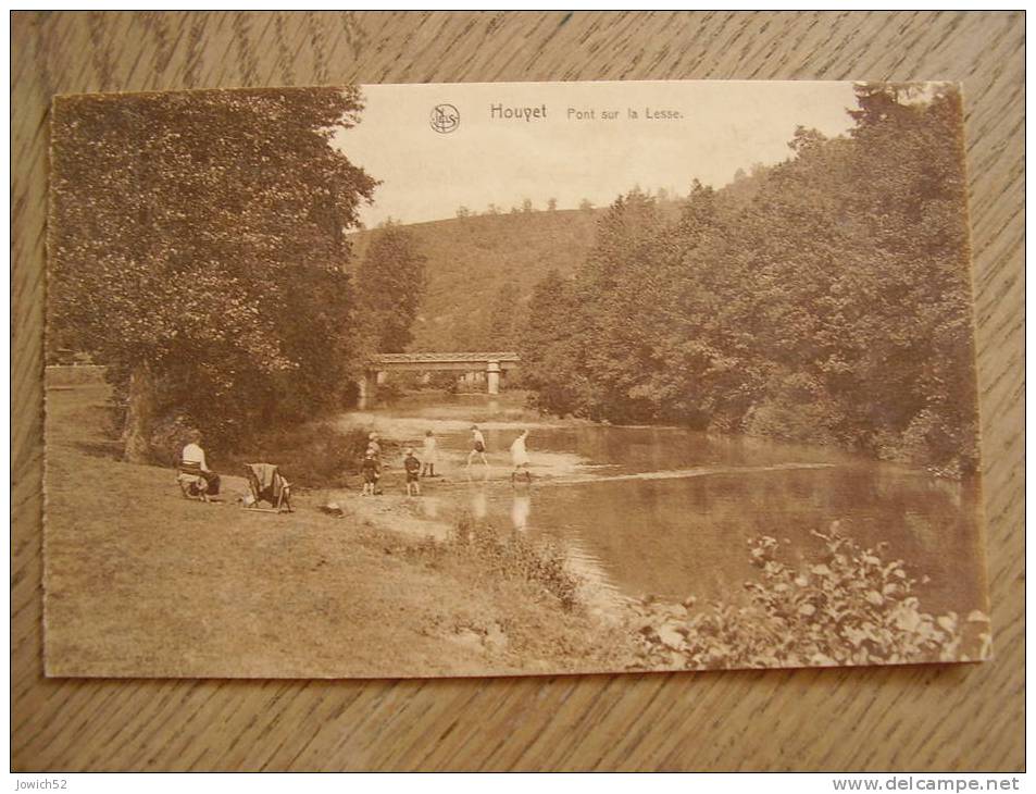 HOUYET - Pont Sur La Lesse- Enfants Se Baignant - Houyet