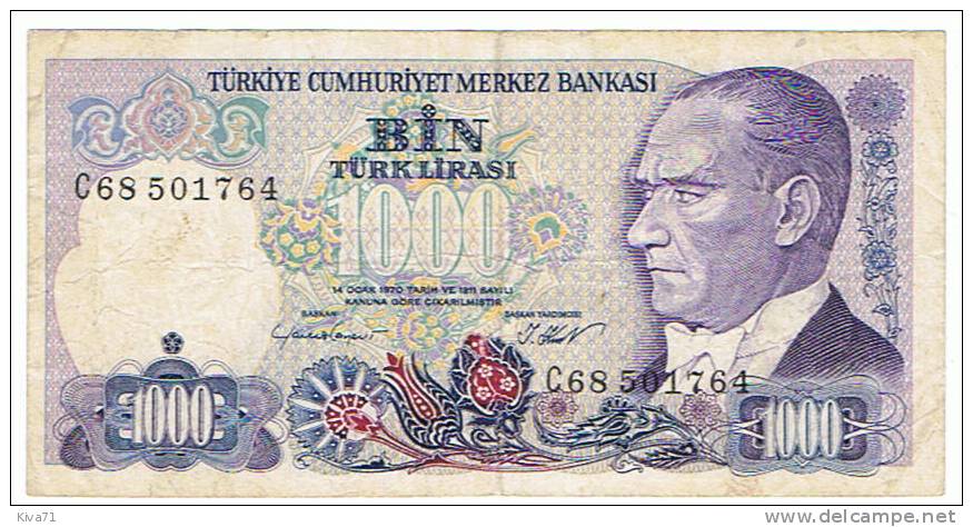 1000 Lira "TURQUIE"  P196   Ro64 - Turkey