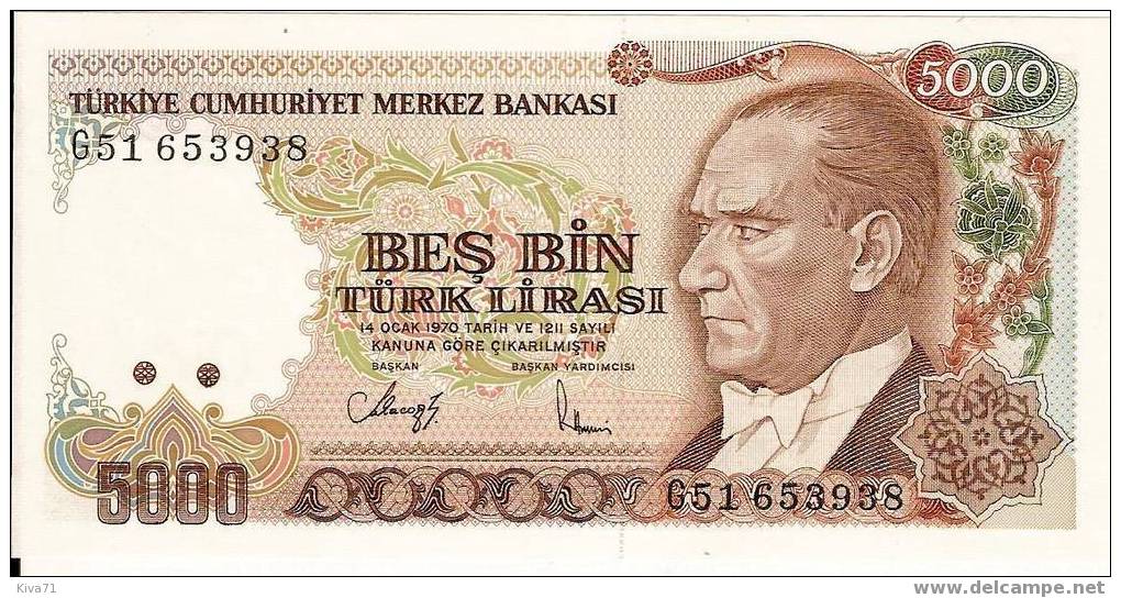 5000 Lira "TURQUIE"  P198  UNC  Ro66 - Turquie